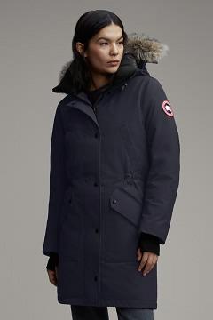 Chamarras Canada Goose Mujer Outlet - Ellesmere Abrigos Azul Marino QC7142983